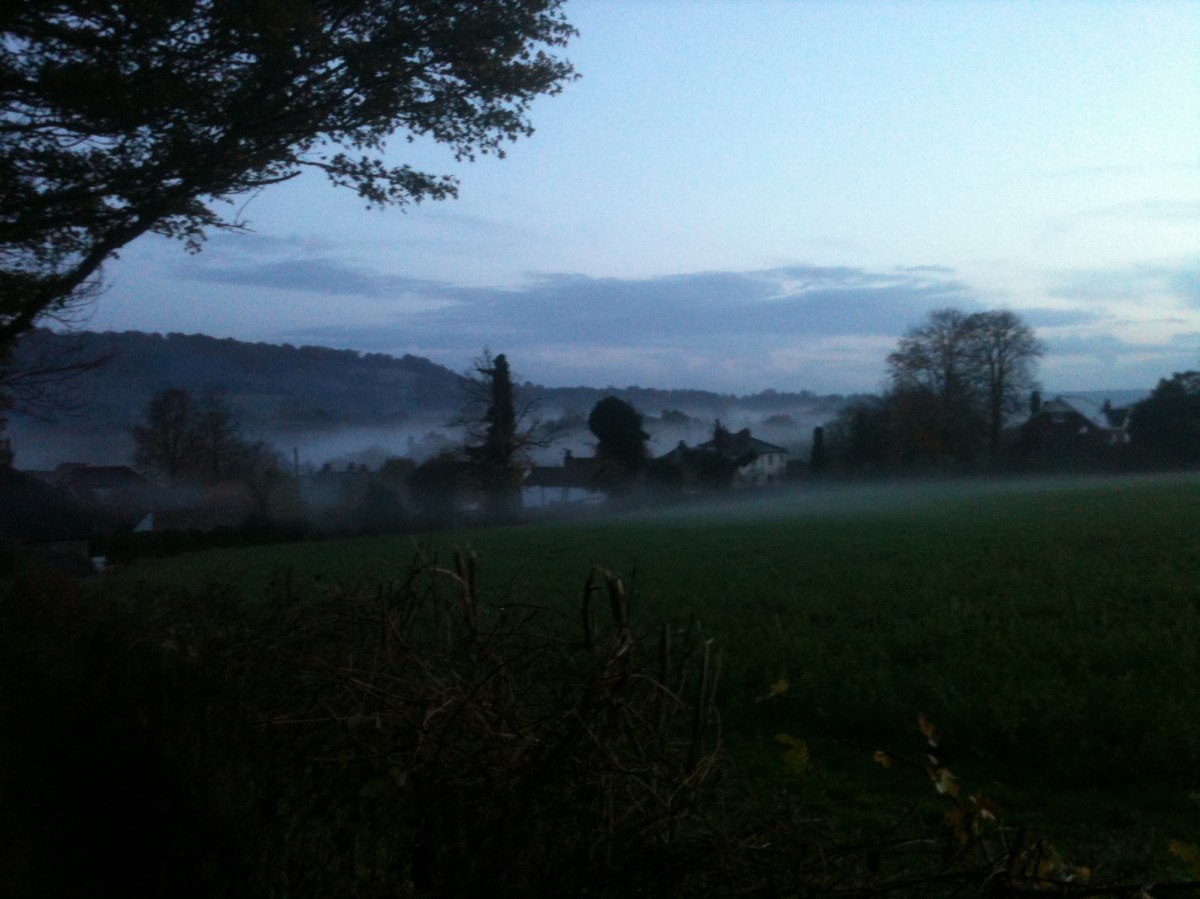 Mist forming over Shoreham on a autumnal evening, pictured from Point 7