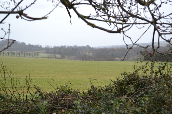 The viaduct at Eynsford from the latter stages of walk 3, in awful weather