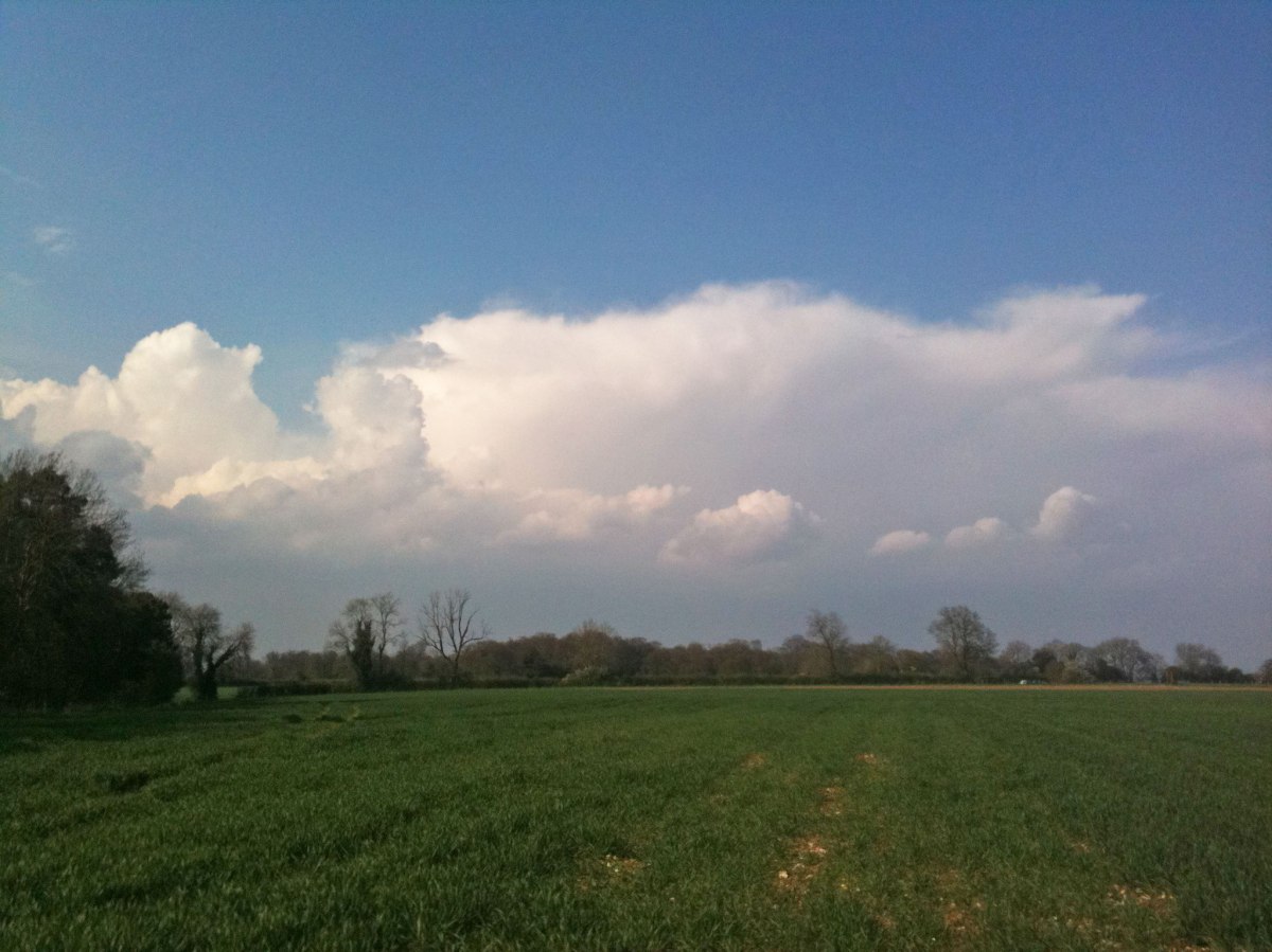 The view after Point 7. Thunderstorm approaching in late April 2012