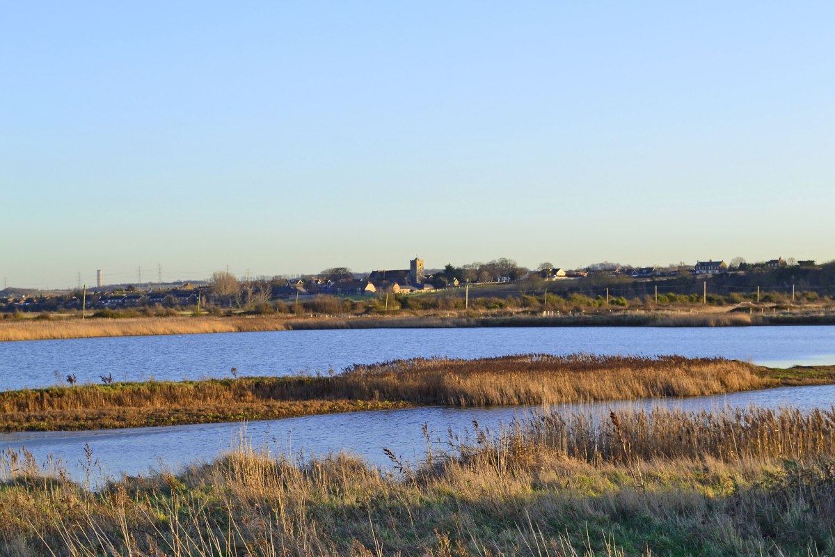 Church and lagoons, Cliffe