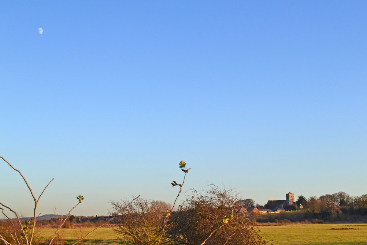 Cliffe, church and moon
