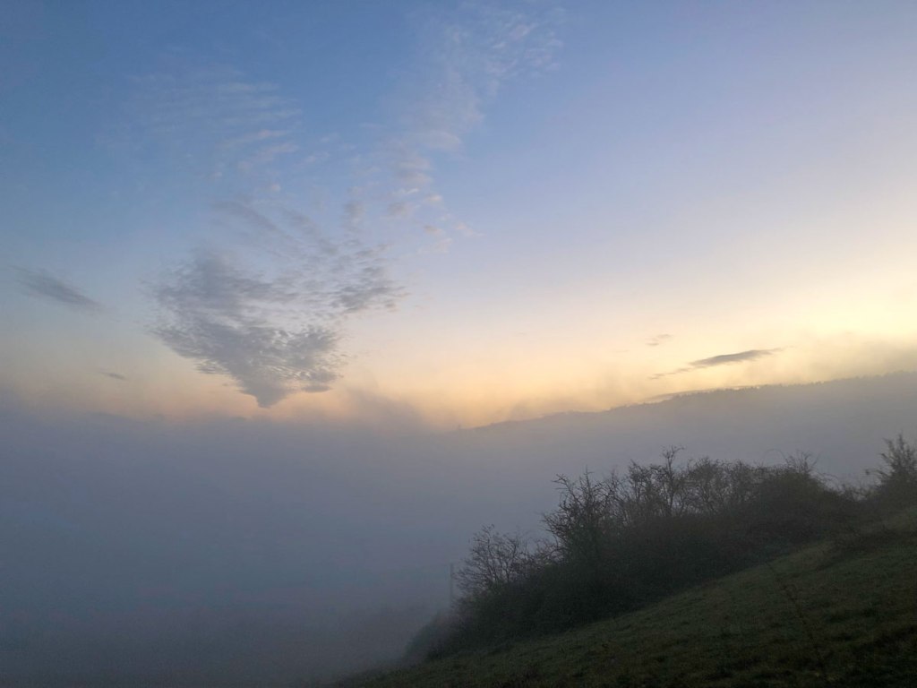 Mist at Polhill looking towards Otford, November 2022