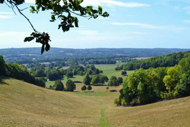 Heading up the escarpment on the Knockholt/Chevening walk