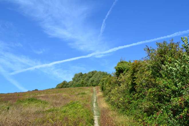 Heading up the escarpment on the Knockholt/Chevening walk